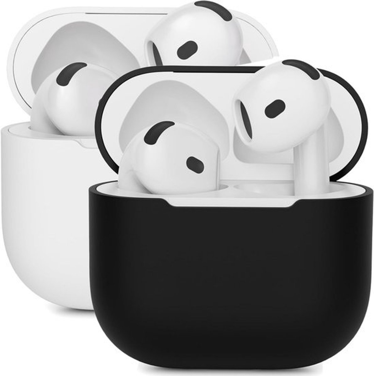 2 Stuks Siliconen Hoes voor AirPods 4e Generatie (Lichtgewicht & Schokbestendig)