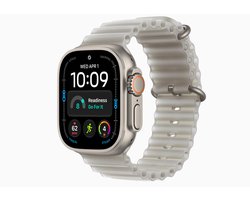 Apple Watch Ultra 4 - Wifi + 5G - 49 mm - Natural titanium - Ocean-bandje