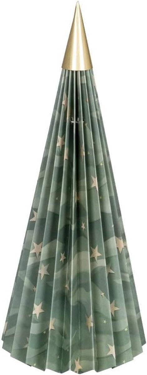 mit Herz Magnetische vouwdennenboom | honingboom | decoratieve boom Kerstmis | advent | 22,3 cm hoog | Ø 10 cm (Design 3)