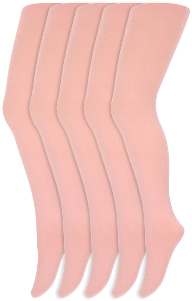 Meisjes Panty’S | 100 Denier | Merk: Yellow Moon | Maat: 98 T/M 176 | Kleur: Roze | 5 Paar