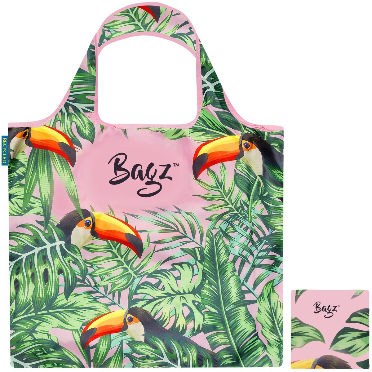 Bagz Jungle Birds Opvouwbare Boodschappentas