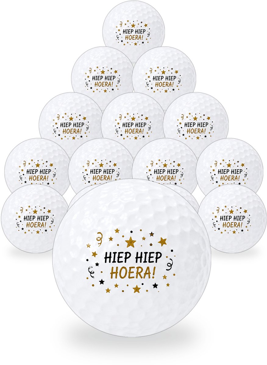 Wilson Golfballen Hiep Hiep Hoera - Verjaardag Golf Cadeau - 15 stuks