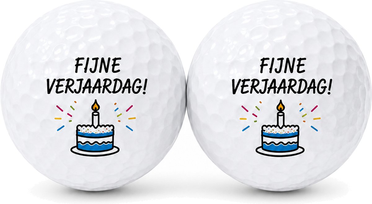 Wilson Golfballen Fijne Verjaardag - Verjaardag Golf Cadeau - 2 stuks