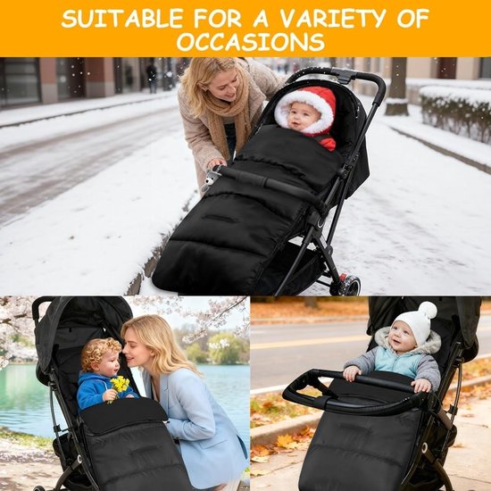 Universele Fleece Voetenzak voor Kinderwagen - Waterdicht, Warm en Ademend, Eenvoudig te Reinigen voor Alle Modellen — afbeelding 5