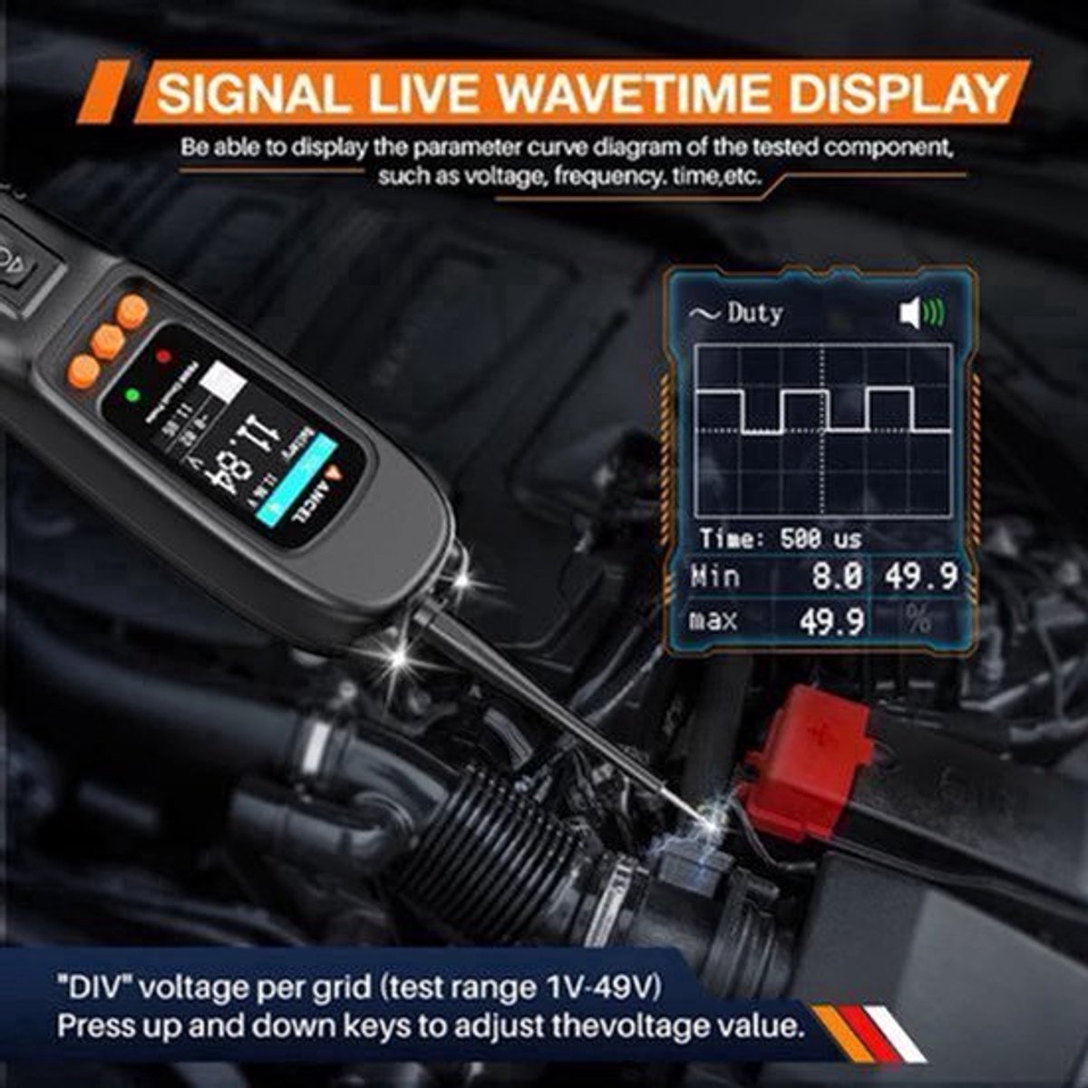 Batterijtester - Diagnosecomputer - Auto Uitlezen - Storing Verwijderen - Accutester 12V/24V - Diagnose apparatuur voor auto's - Power Probe Circuit Tester Kit - Elektrisch geïntegreerd auto-accusysteem diagnosetool - Zwart