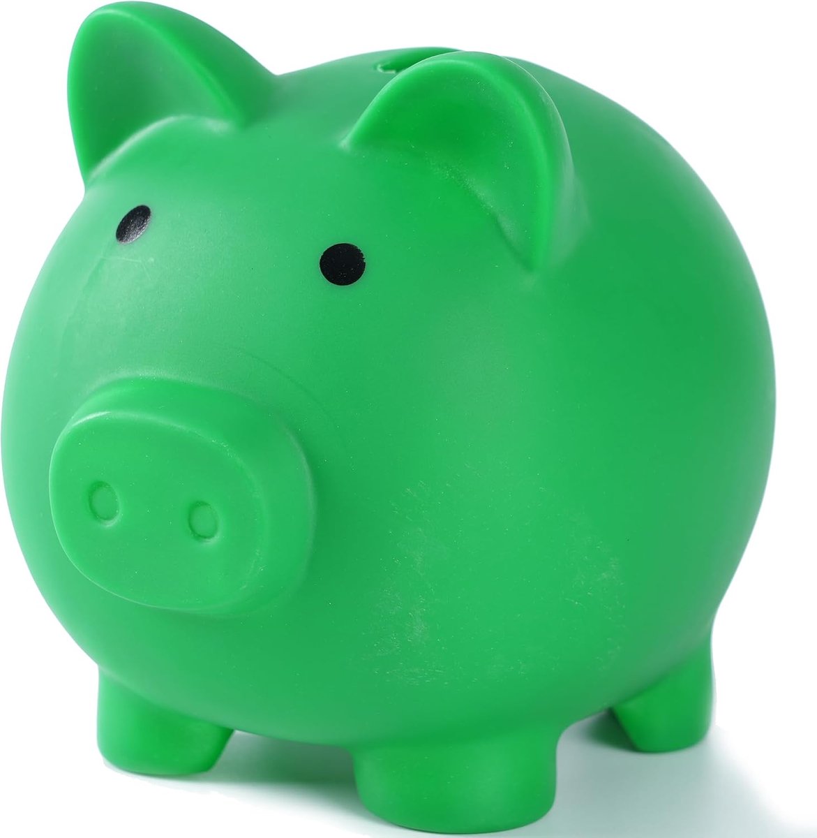 Donkergroen spaarvarken, onbreekbaar spaarvarken, schattige muntbank, plastic spaarpot, beste, woondecoratie (donkergroen)