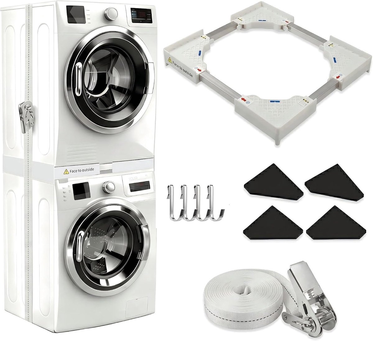Droger wasmachine 46-72 cm, 4 waterpas