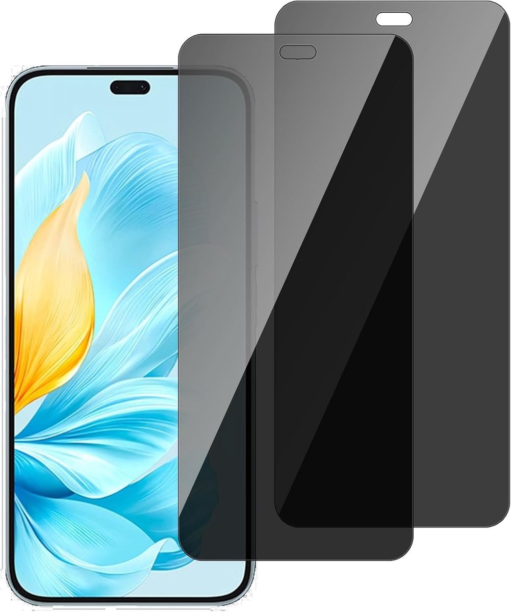 Chejuza Privacy Displaybeschermfolie voor Honor 200 Lite/Honor 400 lite/Honor X8b[2 stuks], hardheid 9H, volledige afdekking, anti-spy van gehard glas, HD-displaybescherming