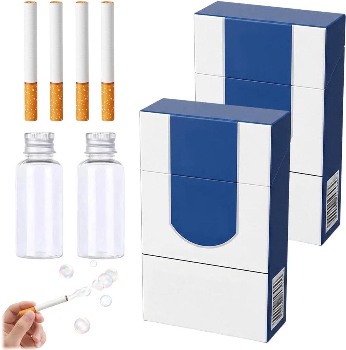 Bellenblaas Vloeistof 2 Sets - Mini Bellenblaasmachine met Blaasstokje, Zeepbellen Speelgoed voor Kinderen, Plezier voor Buitenfeesten