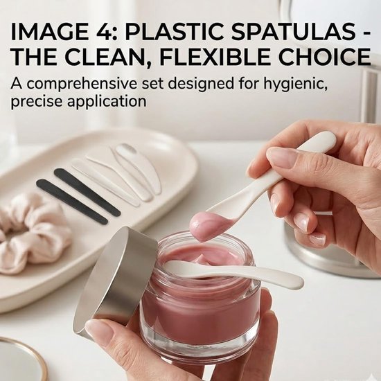 Spatels, beauty tools voor crème, gezichtsmasker, cosmetische accessoires, kleine spatels voor verzorging en make-up praktisch en duurzaam — afbeelding 3