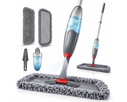 BOTC Dweil - 2 IN 1 Mop - Dweilsysteem - Dweilset Met Spray functie - Dweilen zonder Emmer - Vloerreiniger - Grijs