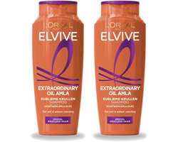 2 x L’Oréal Paris Elvive – Shampoo – Extraordinary Oil Amla – Droog & Krullend Haar – 250 ml - Voordeelverpakking - 2 stuks