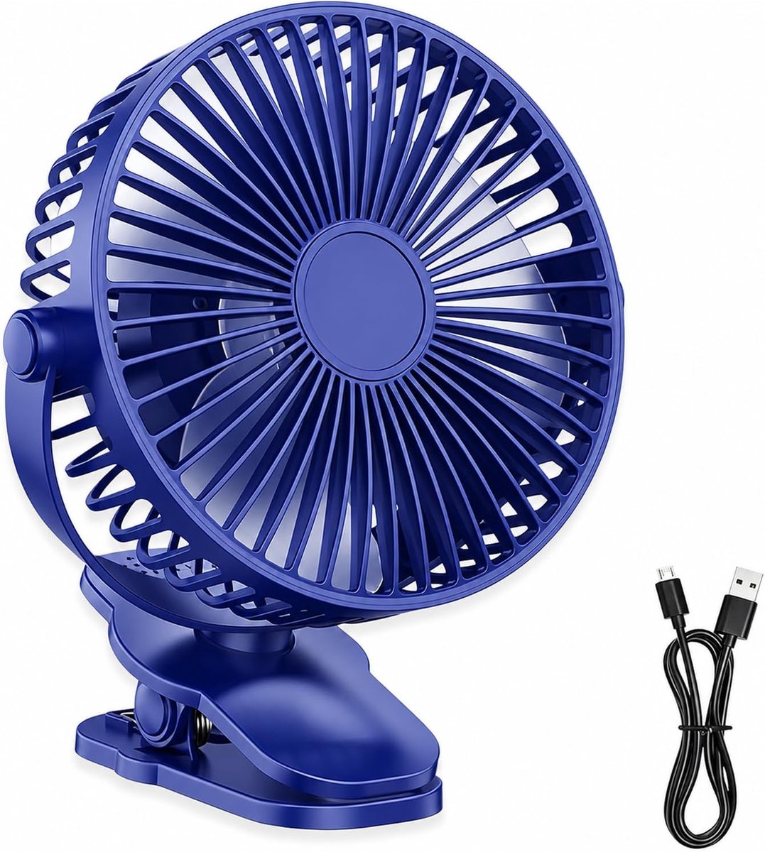 Mini-USB-ventilator, 10.000 mAh, oplaadbaar, stil, draaibaar, voor thuis, kantoor, camping, kinderwagen