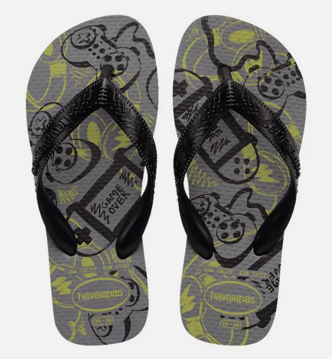 HAVAIANAS KIDS ATHLETIC Steel grey/citrus yellow-29-30