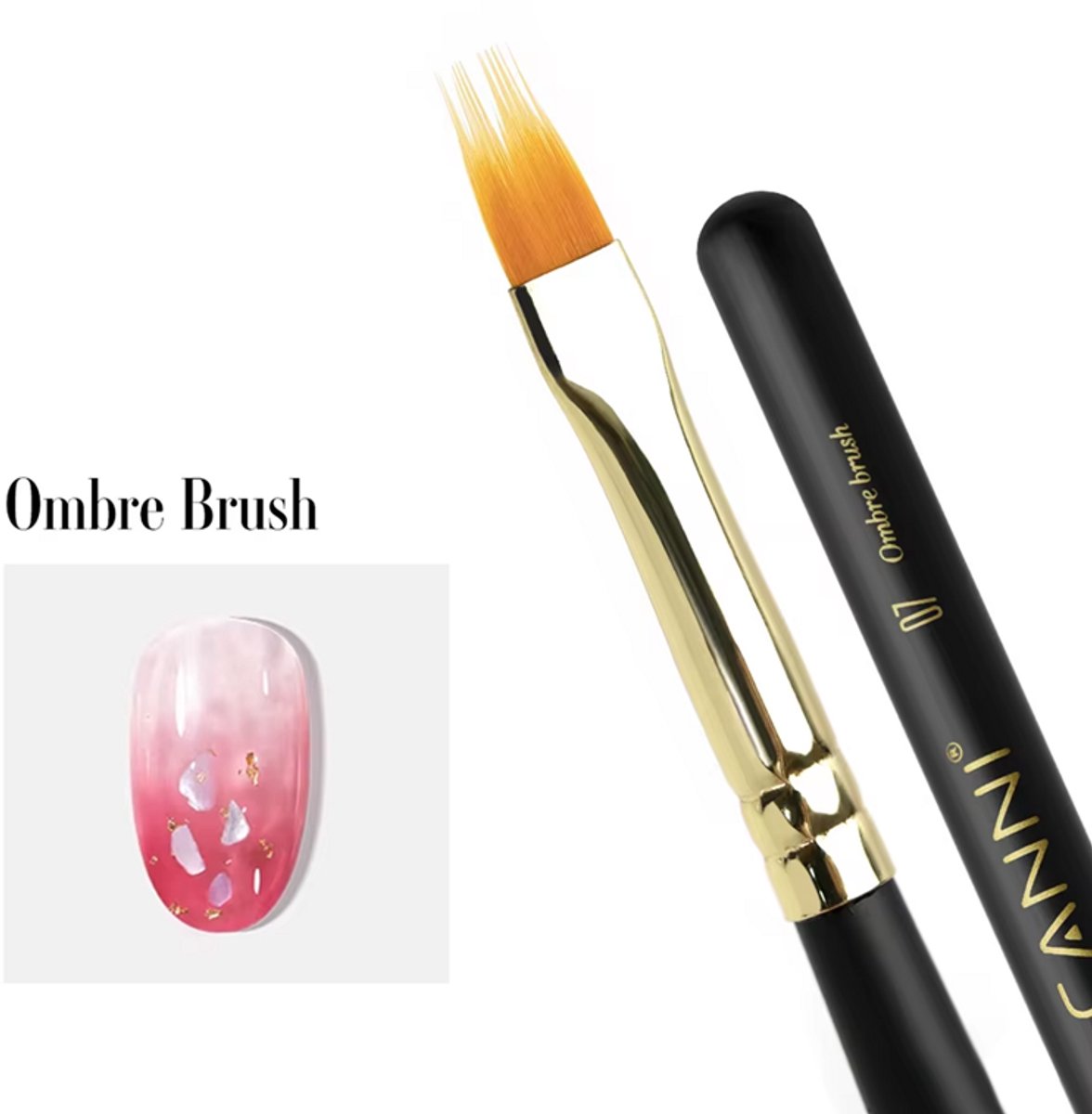 Canni Ombre Brush - Acryl Penseel - Gel Penseel - Nail Art Penselen - Nail Brush - Nail Liner Brush - Acrylic - Nepnagels - Builder Gel Penseel