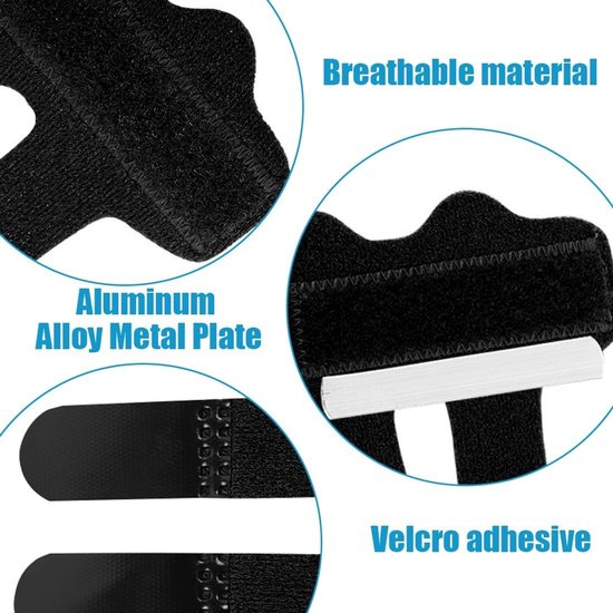 Set van 5 Verstelbare Vinger Splints voor Trigger Finger en Vingerblessures - Comfortabele Bandage voor Alle Vingers — afbeelding 2
