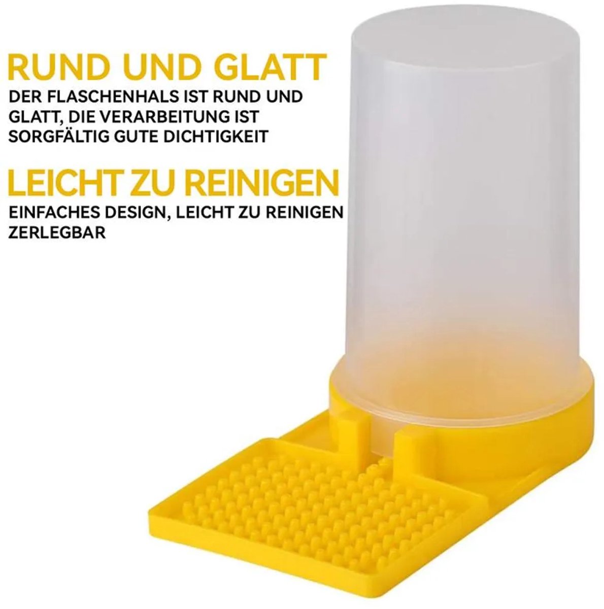 Set van 3 bijenvoederbakjes, transparante plastic waterbakjes, 12,5x8 cm, te plaatsen bij de ingang van de bijenkorf, Geschikt voor de bijenteelt in de lente en zomer.