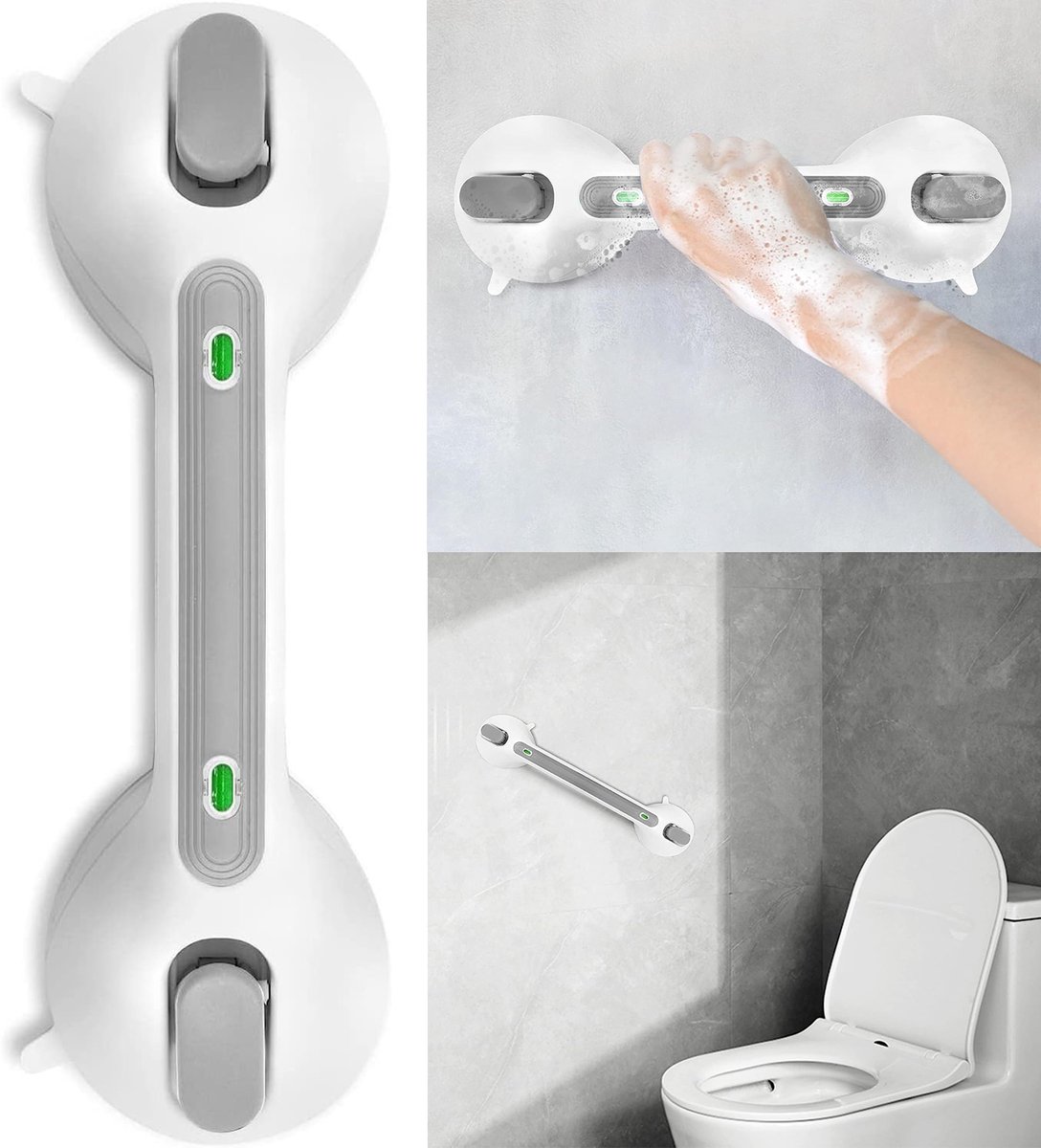 Handgrepen Met Zuignappen Voor De Badkamer, Draagbare Veiligheidsgreep, Mobiliteitshulpmiddelen Met Indicator, Niet Boren.