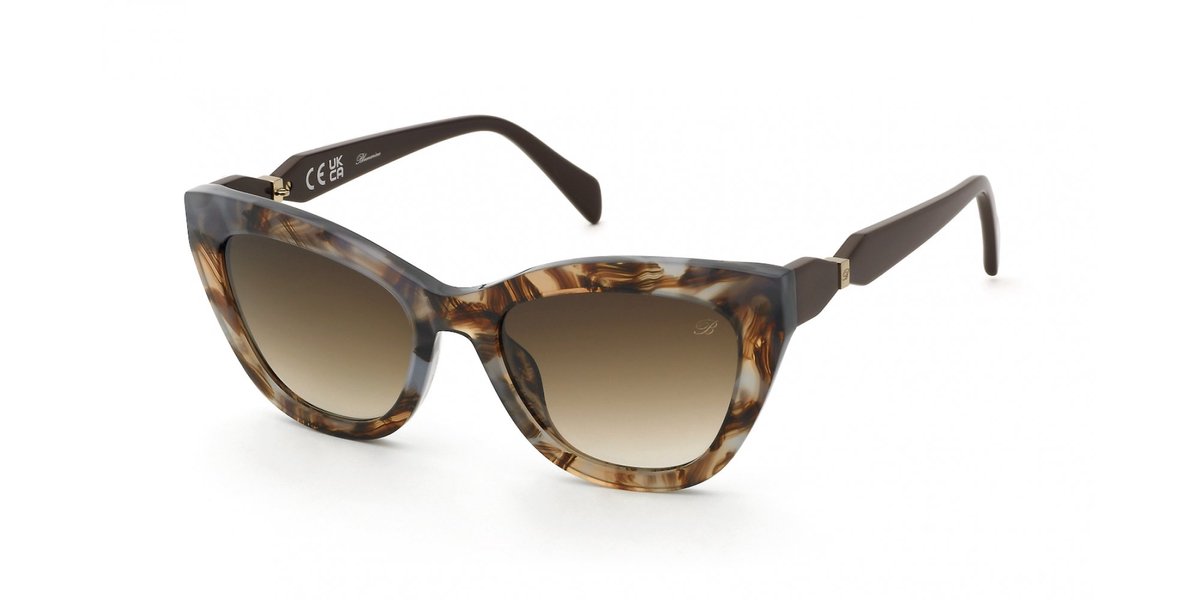 Blumarine SBM240 Avana marrone/azzurro lucido 53/19/140 WOMAN Zonnebrillen