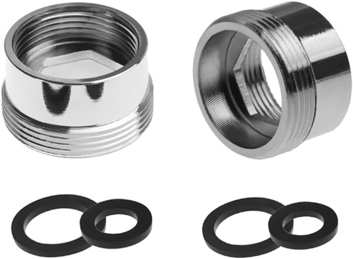 Kraanadapter van Messing voor Tap Aerator, Geschikt voor F19 naar M22, Duurzaam en Betrouwbaar voor Keukengebruik