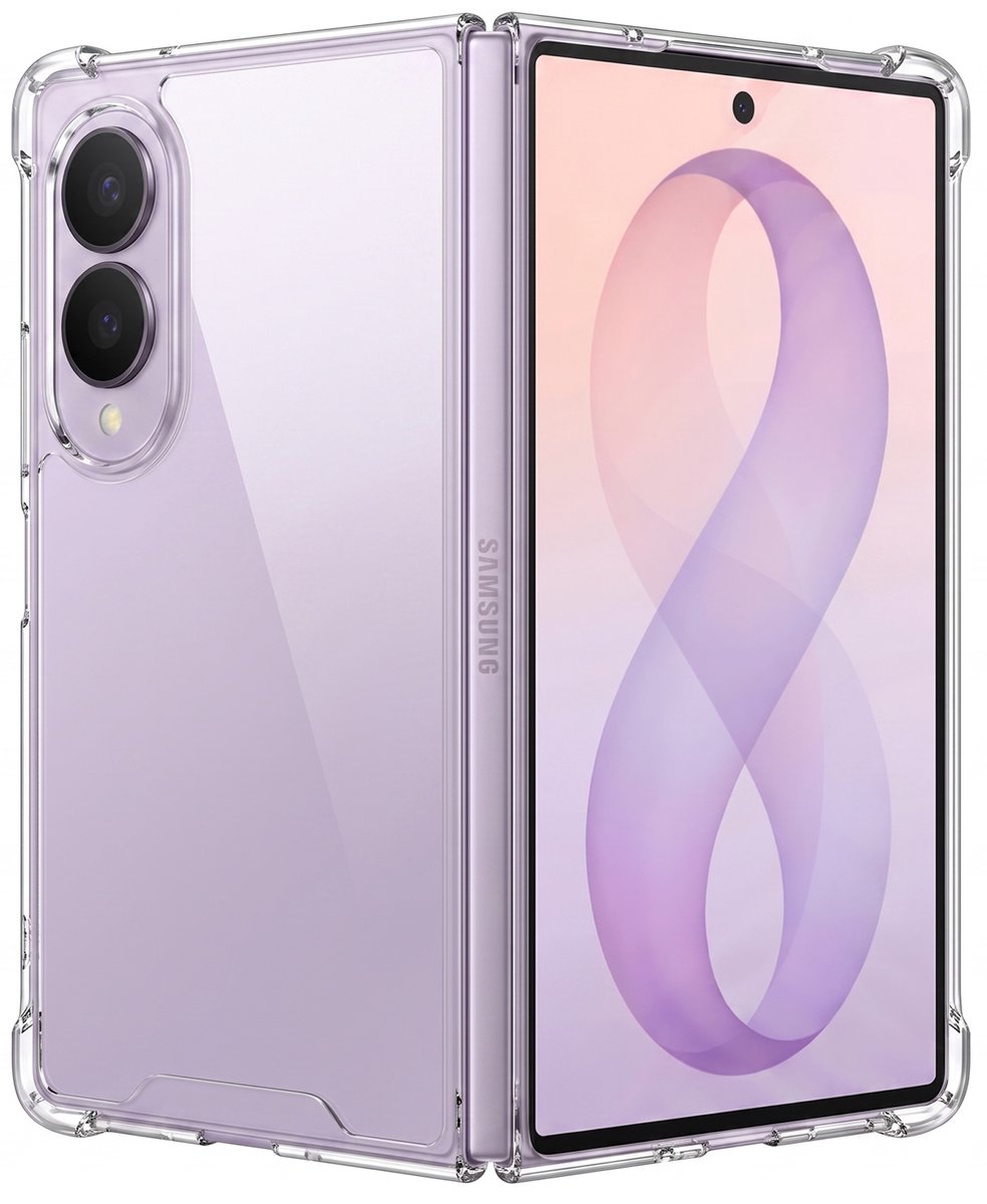 Hoesje geschikt voor Samsung Galaxy Z Fold 8 – CrystalClear Back Cover – Schokbestendig – Transparant