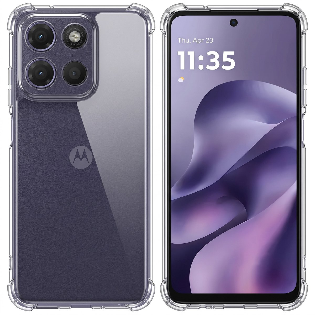 Hoesje geschikt voor Motorola Moto G17 (Power) / G15 (Power) – CrystalClear Back Cover – Schokbestendig – Transparant