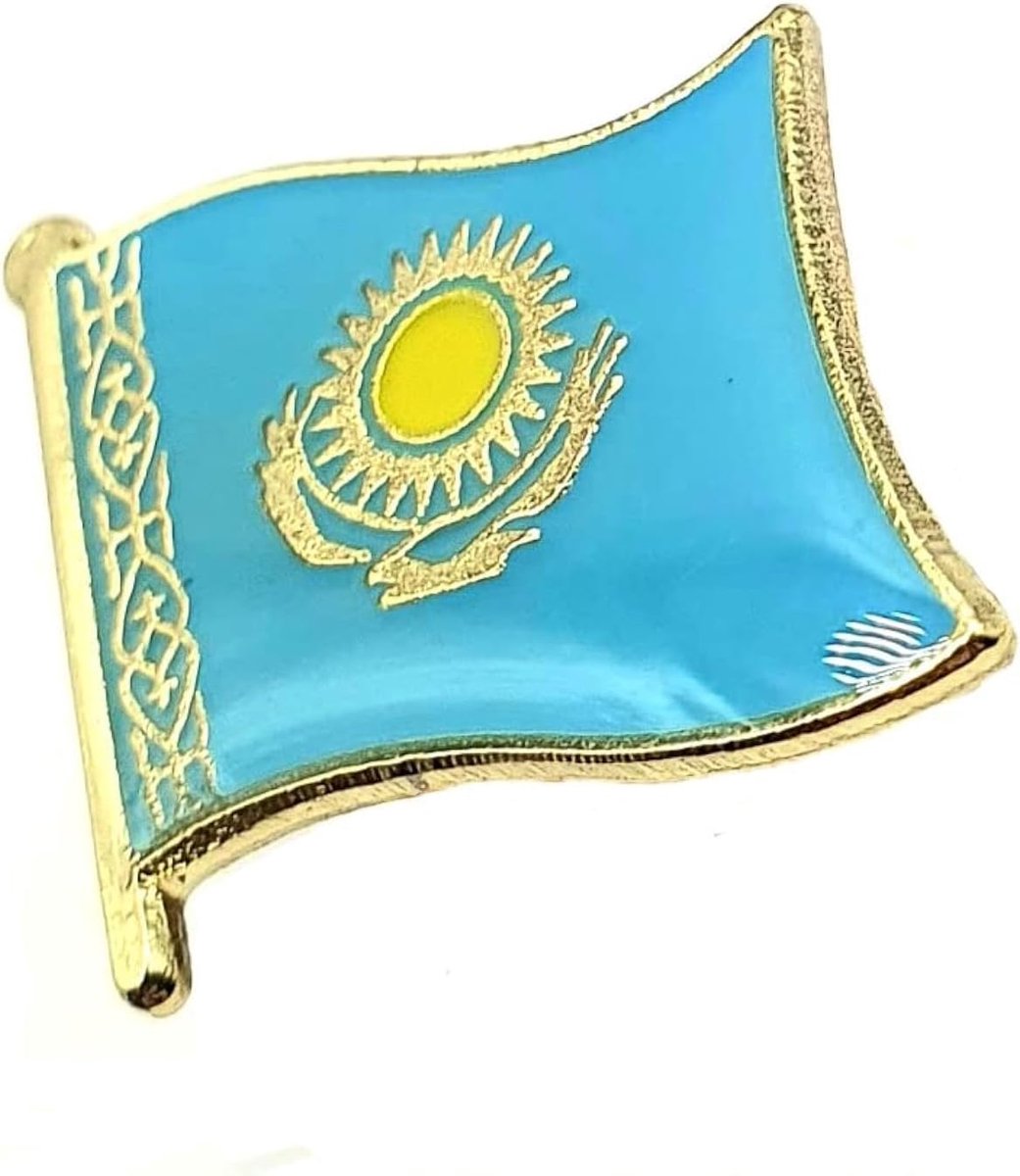 Kazachstaans Kazachs Metaal Emaille Landvlag Speld Badge