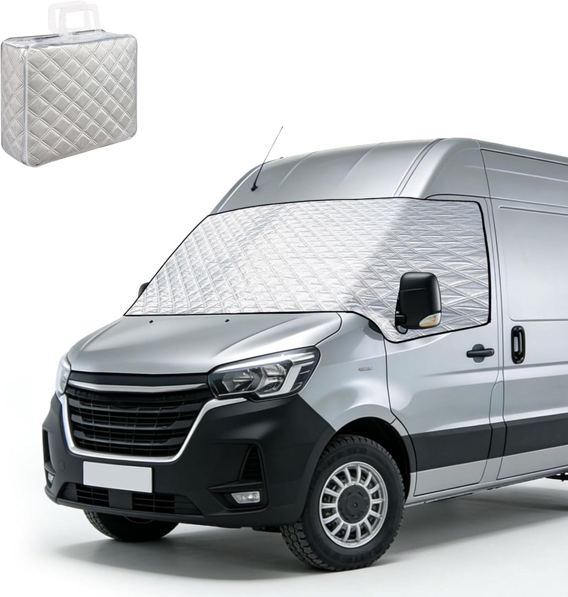 Wrap Cover voor Opel Movano 2010-2023, voor Renault Master 2010-2023, met Binnenkant Katoen, Waterdichte Auto Voorruit Cover Voorruit Zonnescherm Sneeuw Ijsbescherming