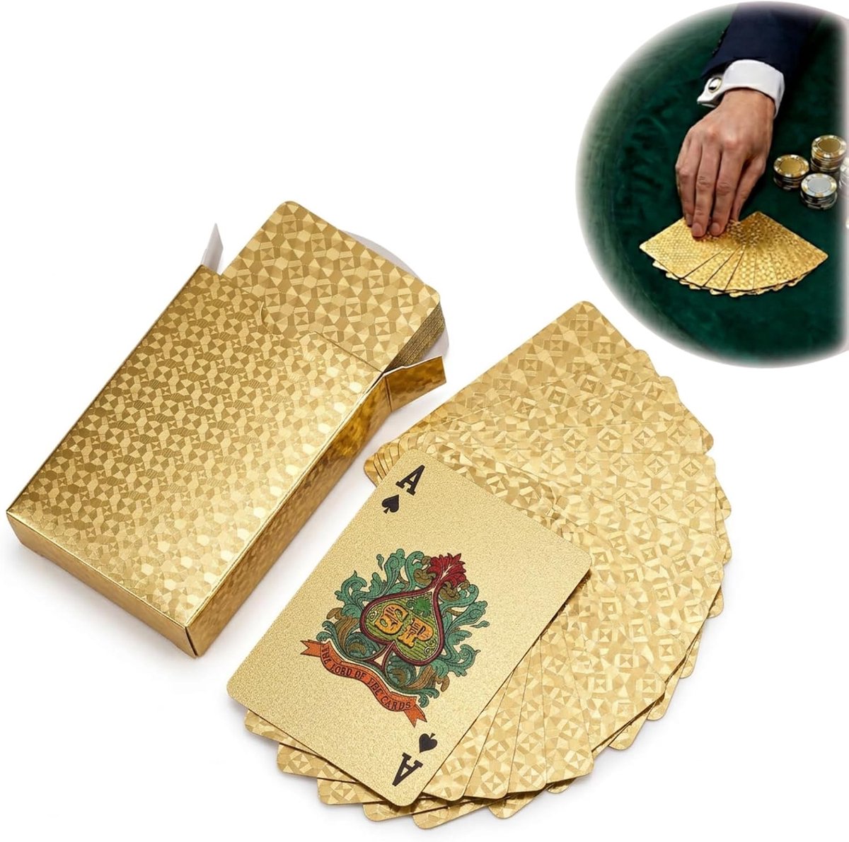 Waterdichte speelkaarten pokerkaarten kunststof kaartspel Deluxe