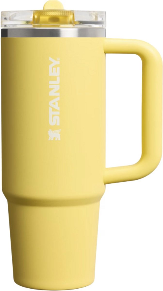 STANLEY Quencher ProTour Flip Straw Tumbler 0,89L (Daffodil) – Lekvrije Drinkbeker met Rietje & Handvat – Geïsoleerd RVS – BPA-vrij