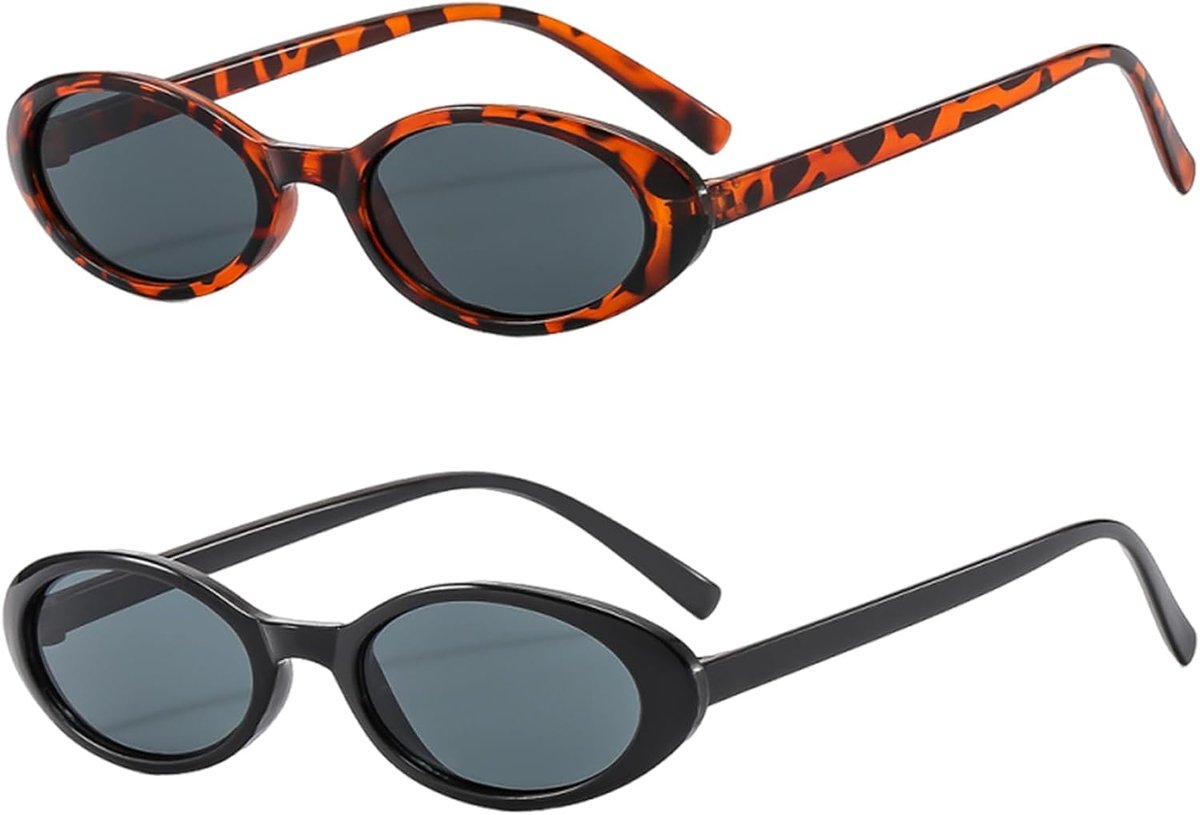 2 stuks zonnebril Woman Vintage retro zonnebril dames gezicht ovale zonnebril dames zonnebril dames zonnebril met UV-bescherming oranje Old Money Style dames accessoires UV400 zonnebril voor reizen
