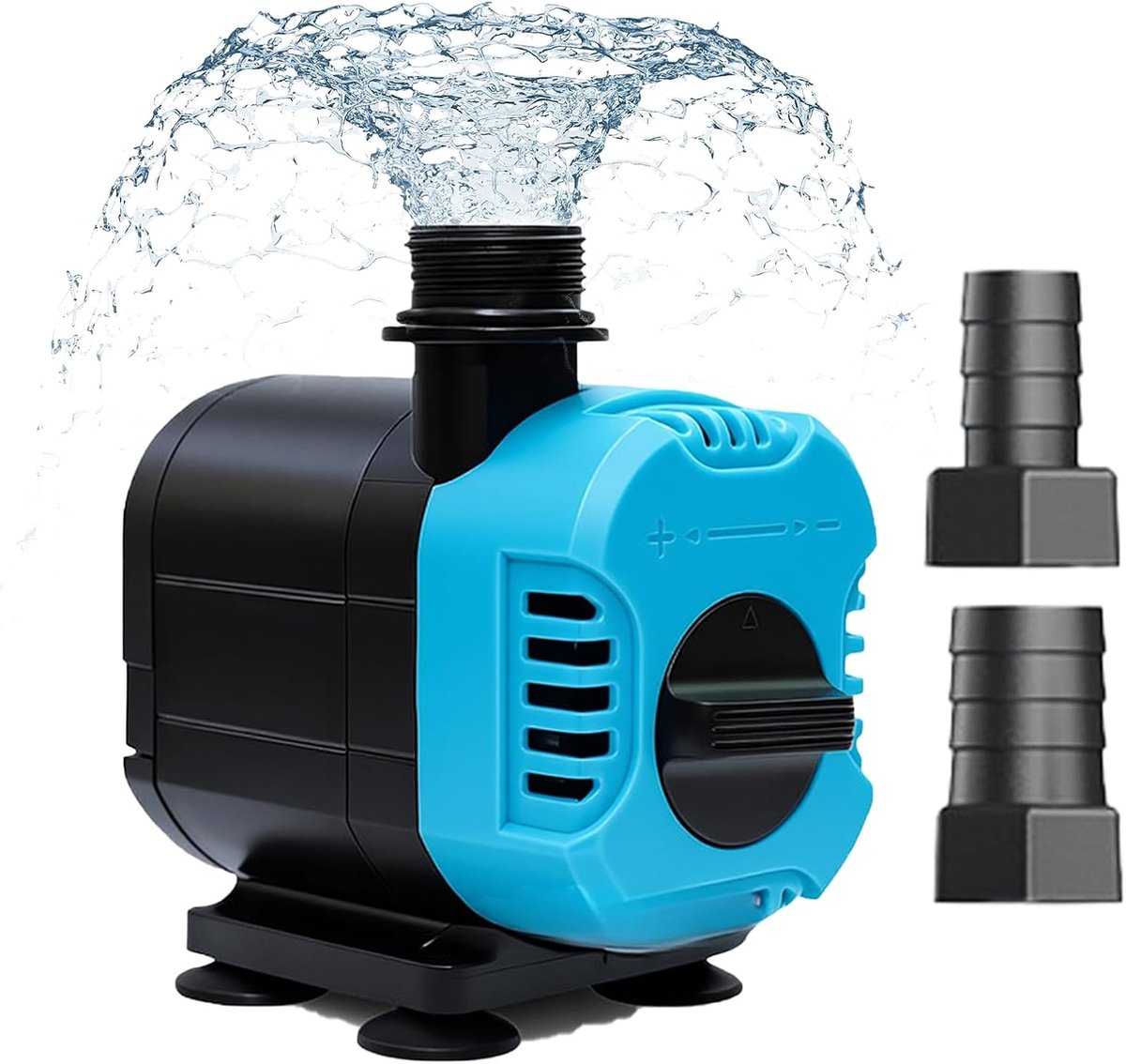 15 W, 1200 l/u, ultra stille mini-waterpompen met verstelbare schakelaar, 4 zuignappen, 2 sproeiers, instelbare waterpomp, dompelpomp voor vijvers, aquarium, tuin, fontein