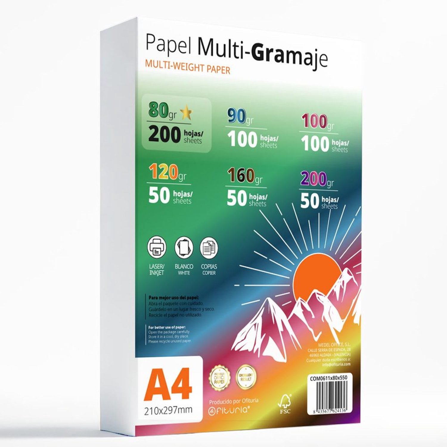 Multifunctioneel A4 Papier - 550 Vellen - Wit