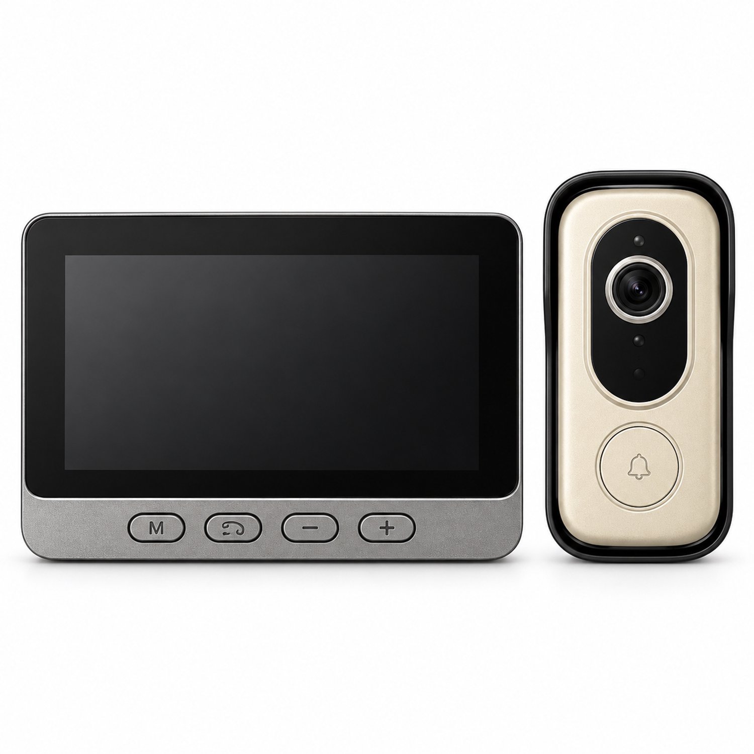 Narvie Draadloze Video Deurbel met Monitor – 2,4 GHz – Intercom – Fotofunctie – Complete Set