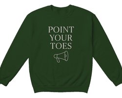 Cheer Coach Sweater – POINT YOUR TOES – Sport Outfit – Unisex Sweater voor Dames & Heren – Origineel Cadeau