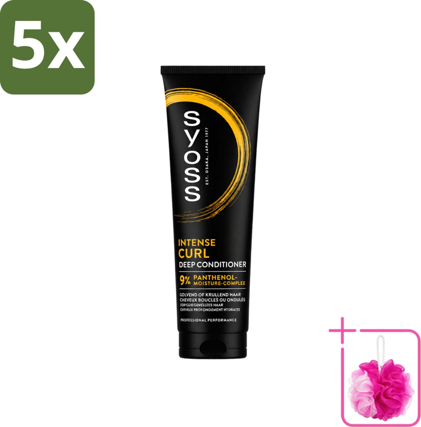5 x Syoss - Intense Curls - Deep Conditioner - Elastische Krullen - 250 ml - Bulkverpakking - Krullen verzorging - Douchemop - Kruldefinitie