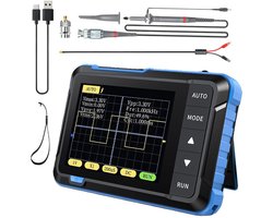 DSO152 Digitale mini-oscilloscoop, digitale oscilloscoop 200 kHz met bemonsteringsfrequentie 2,5 MS/s, 2,8 inch TFT, triggermodus auto/nomaal/enkel voor beginners, doe-het-zelf, thuisgebruik