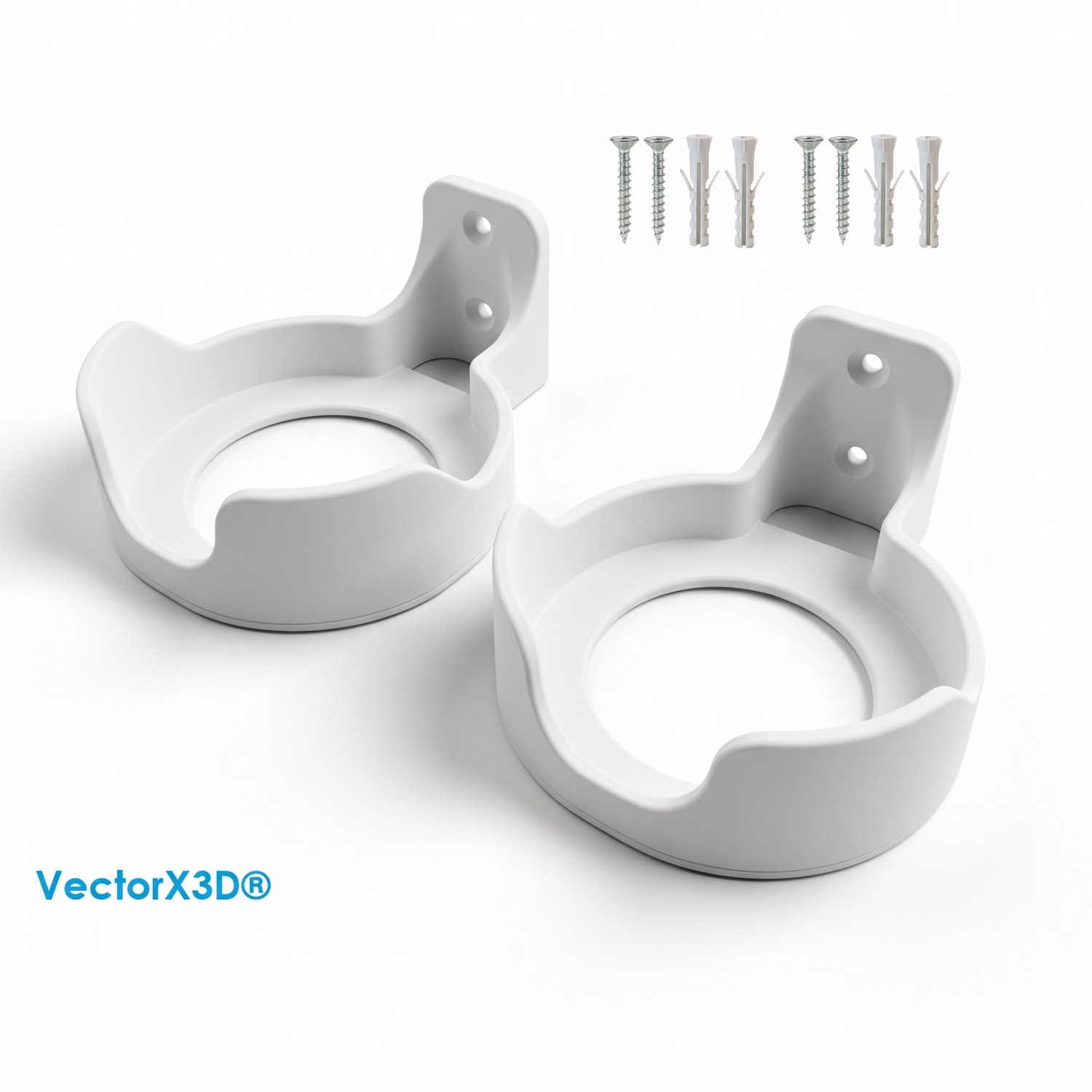 Muurbeugel geschikt voor TP-Link Deco M4 / S4 /P9 / S7 / E4 Set van Twee - Mesh WiFi Wandhouder | Stevige Muur Beugel | Wall Mount Houder - Inclusief Bevestigingsmateriaal - VectorX3D® - 2 Stuks