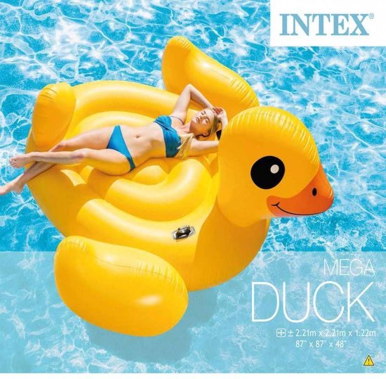 Gedeeltelijk informeel Editor Luxe Intex opblaasbare zwembad/strand mega eend - luchtbed - 221 x 221 x  109 cm | bol.com