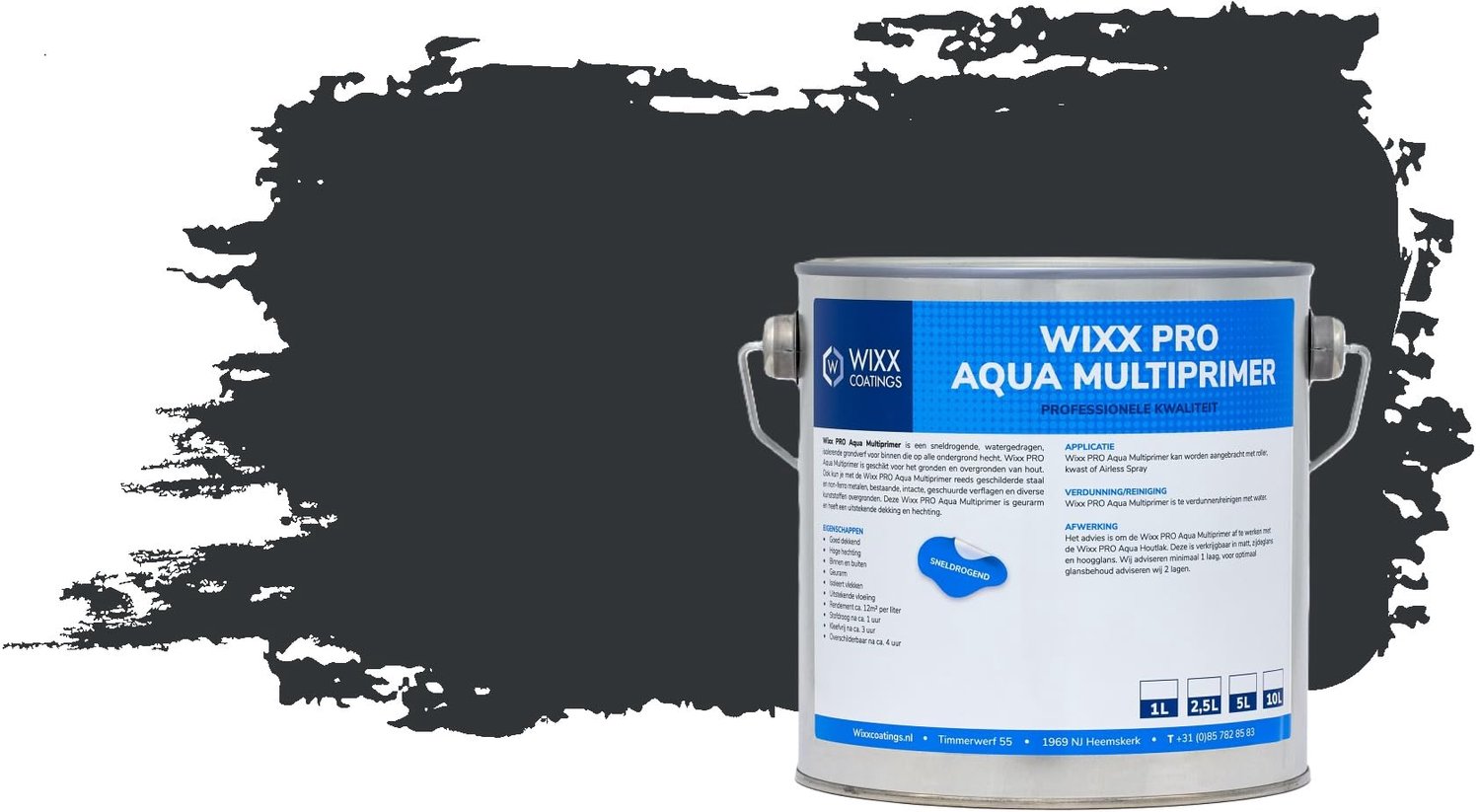 Multiprimer Aqua - Watergedragen Primer 10L - 7021 Zwartgrijs