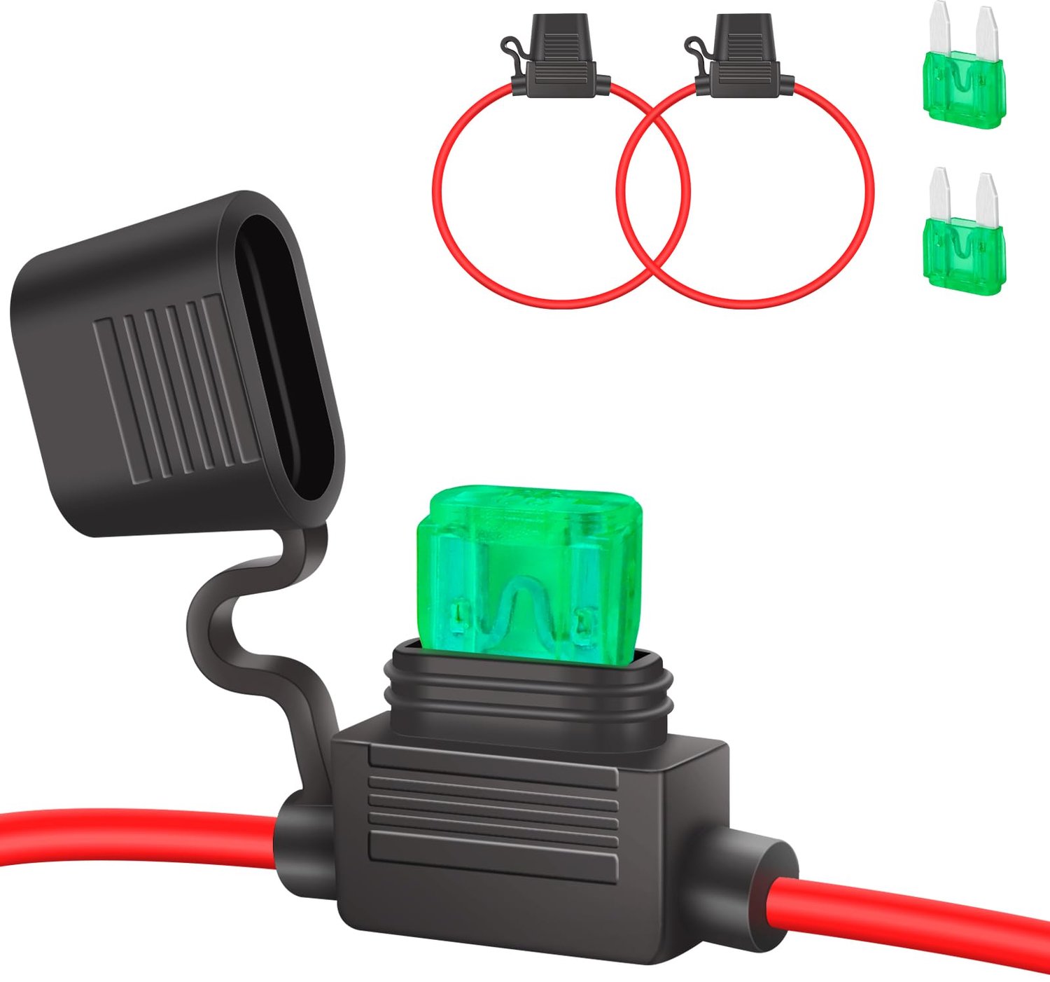 Mini Fusehouder voor Auto met 2 Stuks en 30A Fuses
