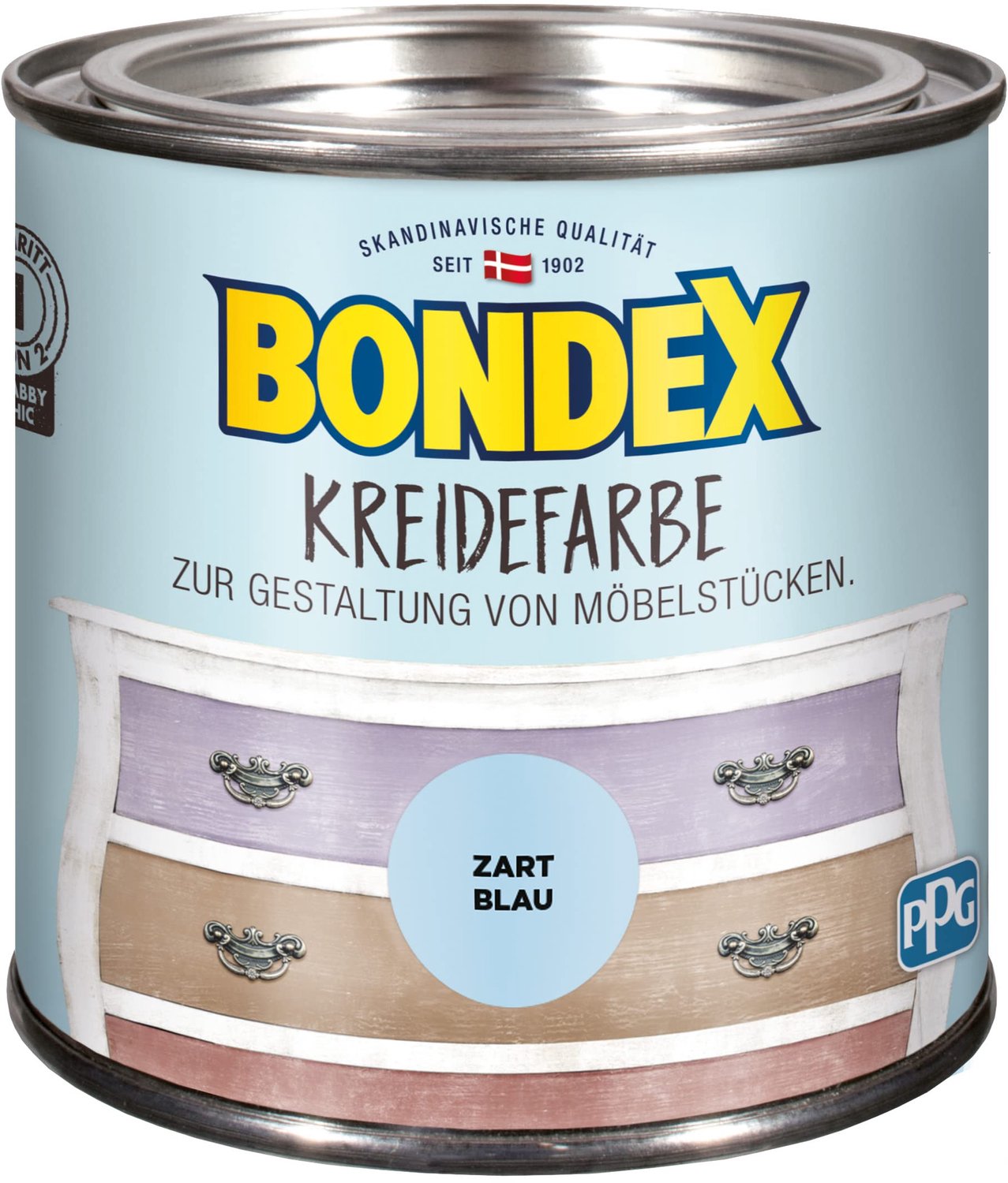 Krijtverf Soft Blue - 0.5 L voor Binnengebruik