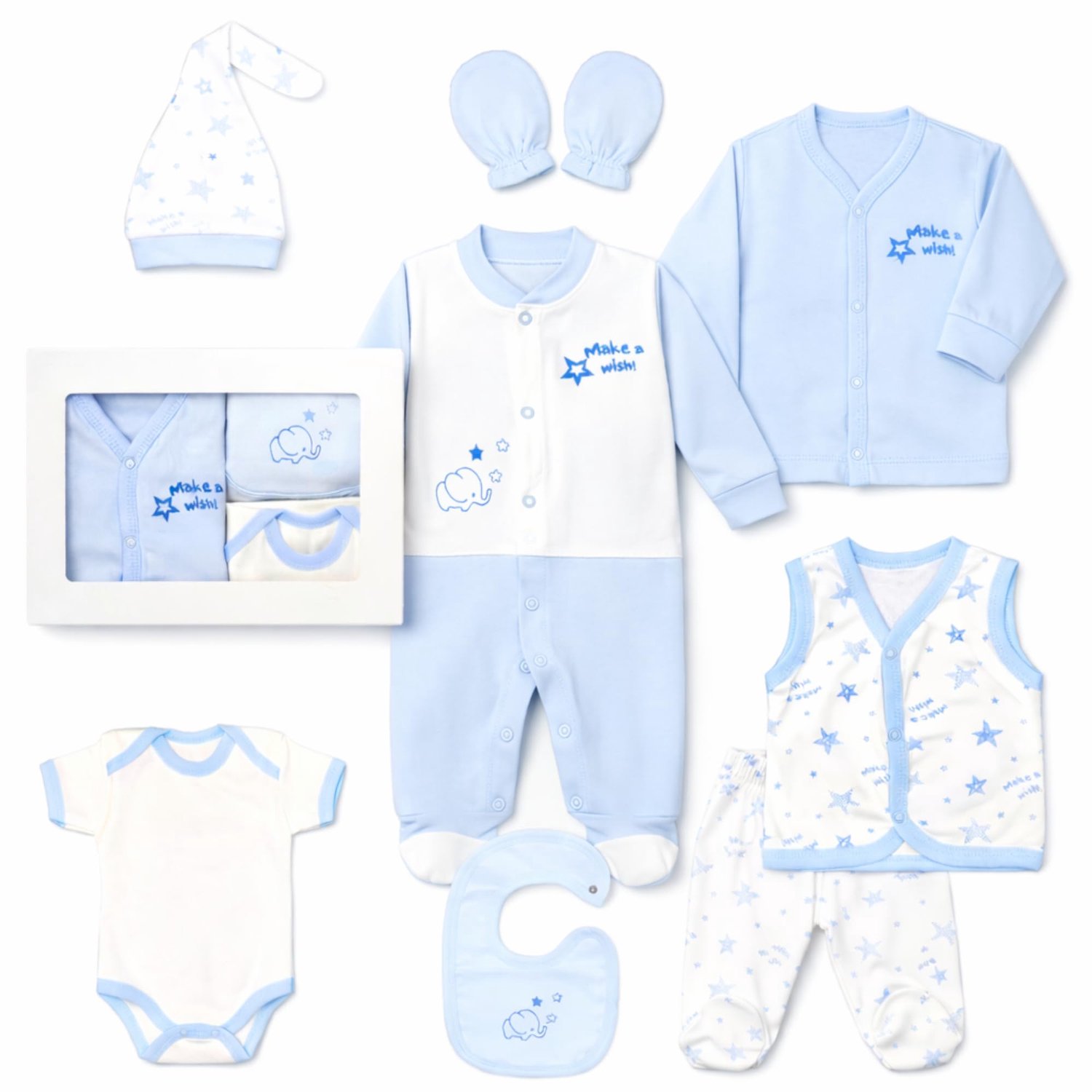 Newborn Unisex Gift Set - 8-delige Kledingset voor Pasgeborenen