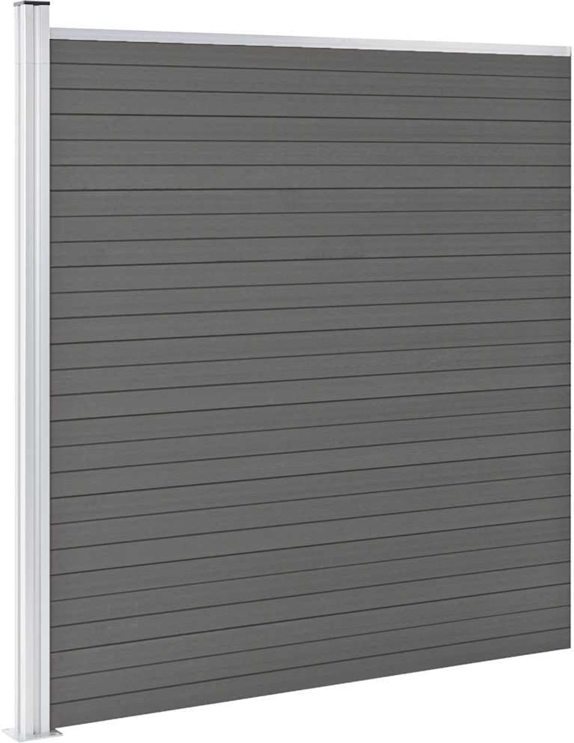 WPC Hekpaneel Set 9 Platen 175x186 cm Grijs