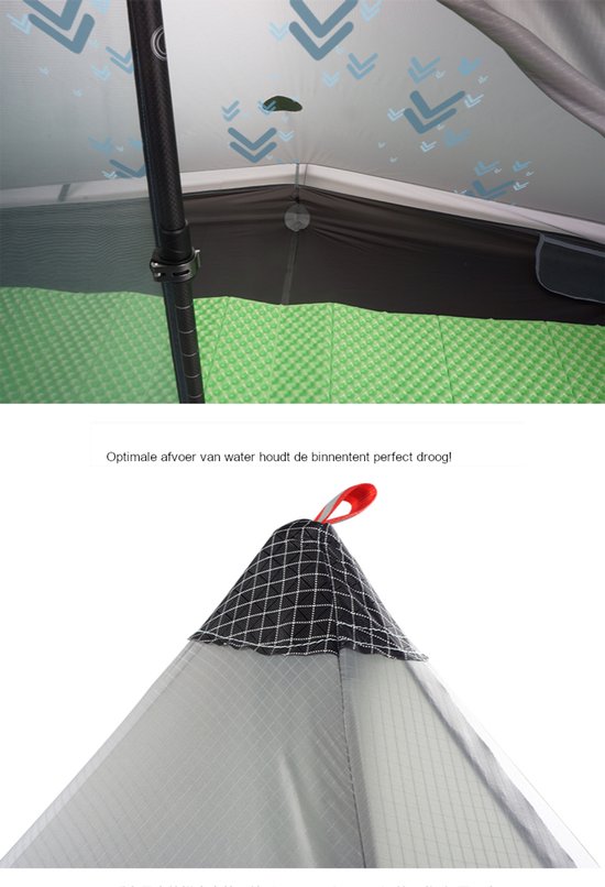 3F UL GEAR Lanshan 1 PRO – 1-persoons Tent – Ultra Lichtgewicht – 3 seizoenen trekking tent – Waterdicht – Kampeertent – Kamperen – Hiking & Wandelen – Bruin — afbeelding 2