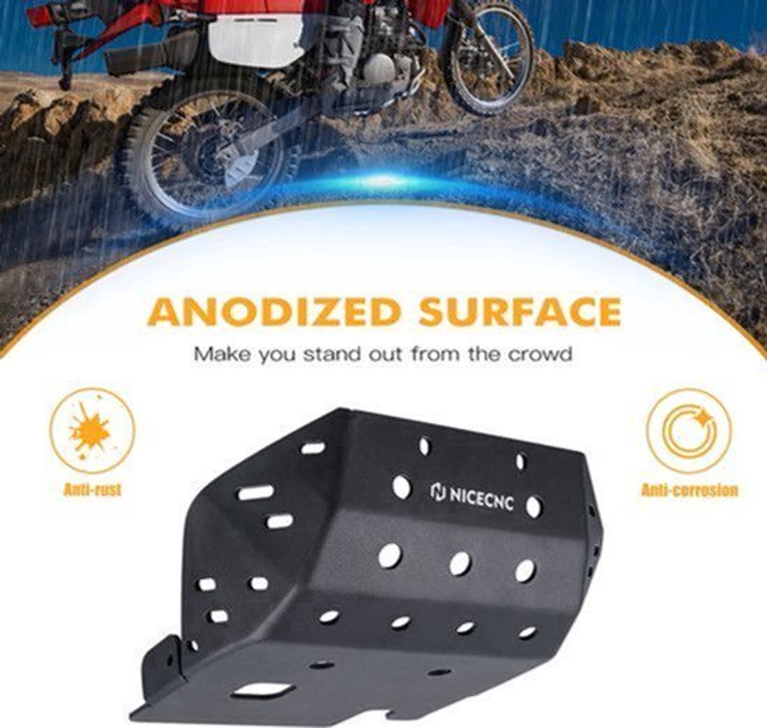 Motorbodembeschermer Skid Plate - Zwart - 5052 Aluminium - Voor Honda XR650L 1993-2025 - Motoronderbescherming