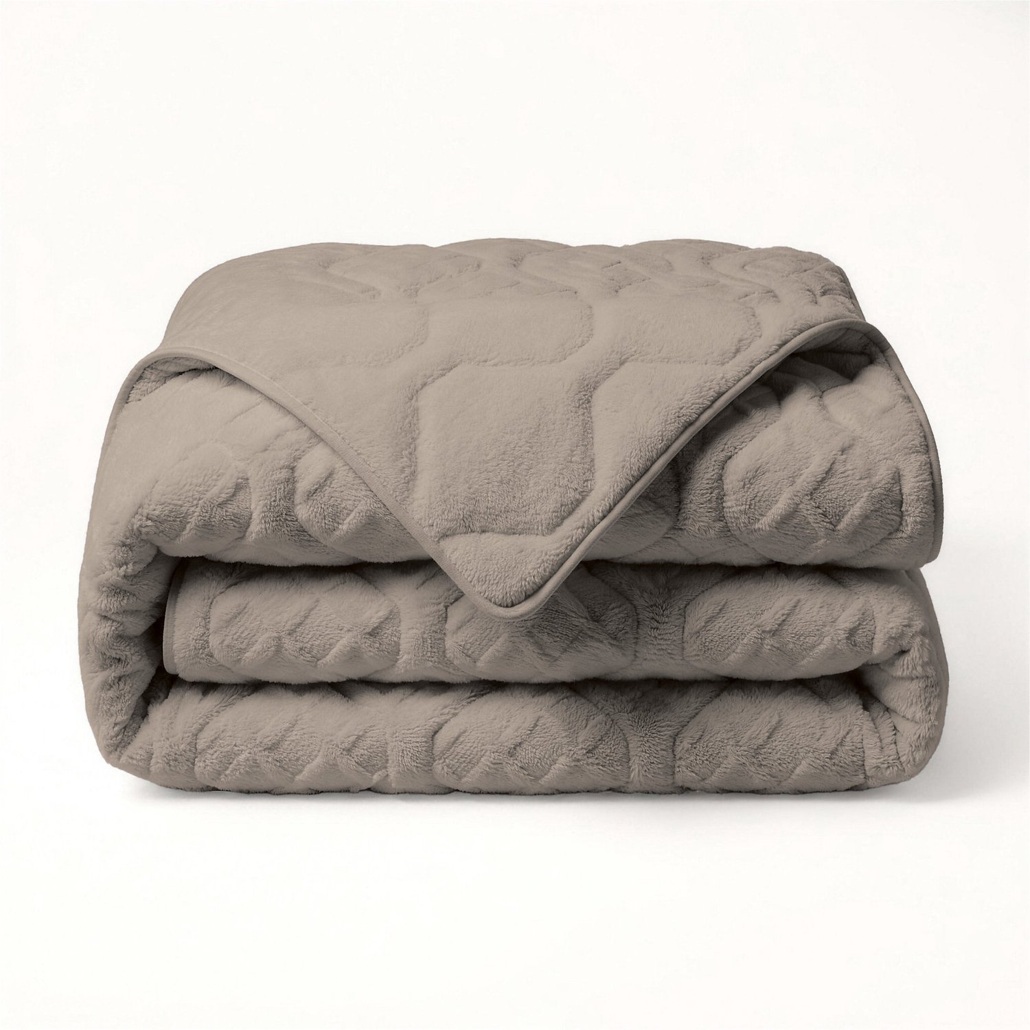HappyBed Dekbed zonder overtrek 140x200 - Teddy - Wasbaar dekbed - Dekbed zonder hoes - Hoesloos Dekbed - Taupe