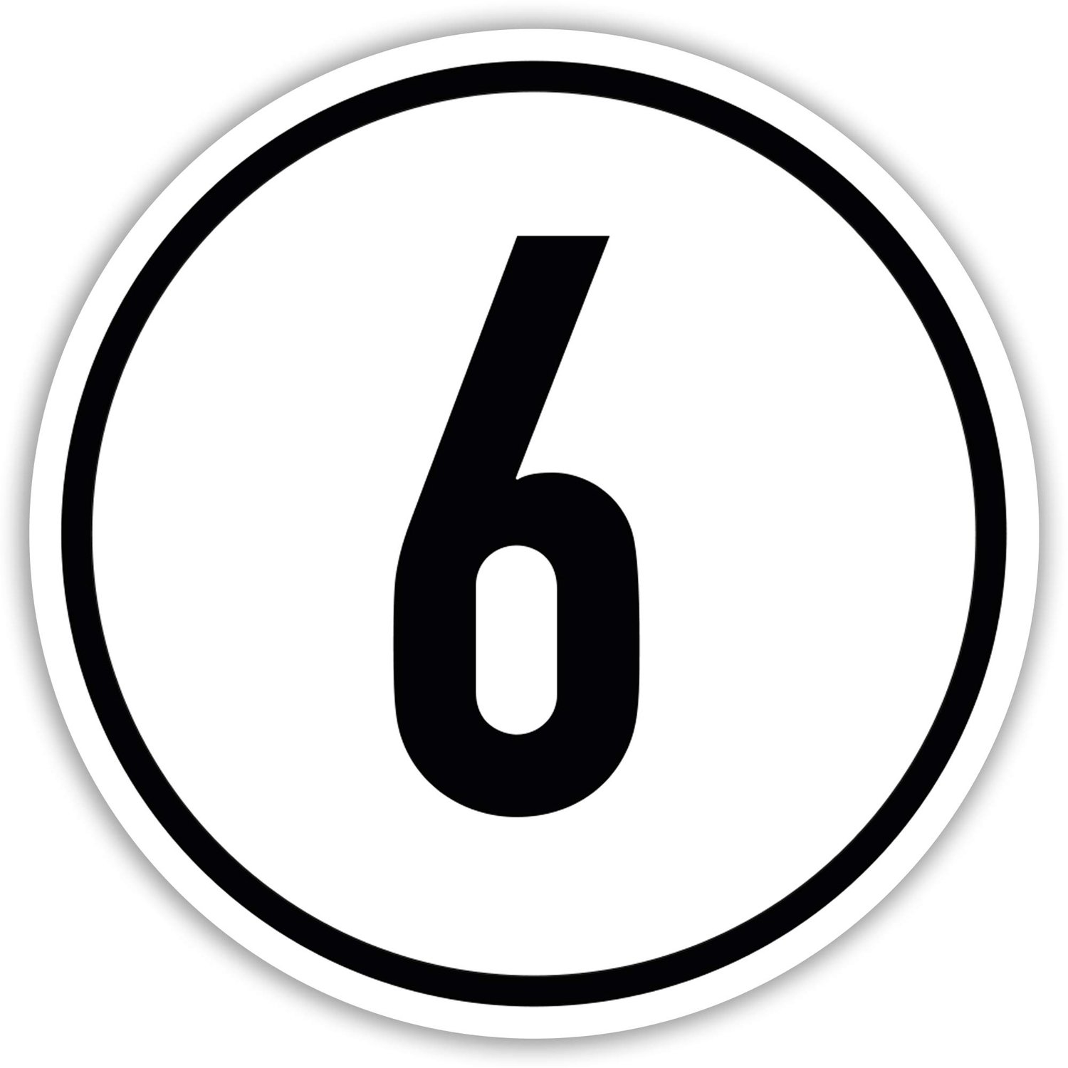 Sticker 6 km/u - Weerbestendige Sticker - UV-beschermlaag - Plaquette - Stickers voor Vorkheftrucks - 20 cm - Snelheidssticker