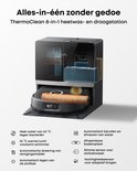 ThermoClean 8-in-1 basisstation dat de robotstofzuiger met heet water wast en droogt.