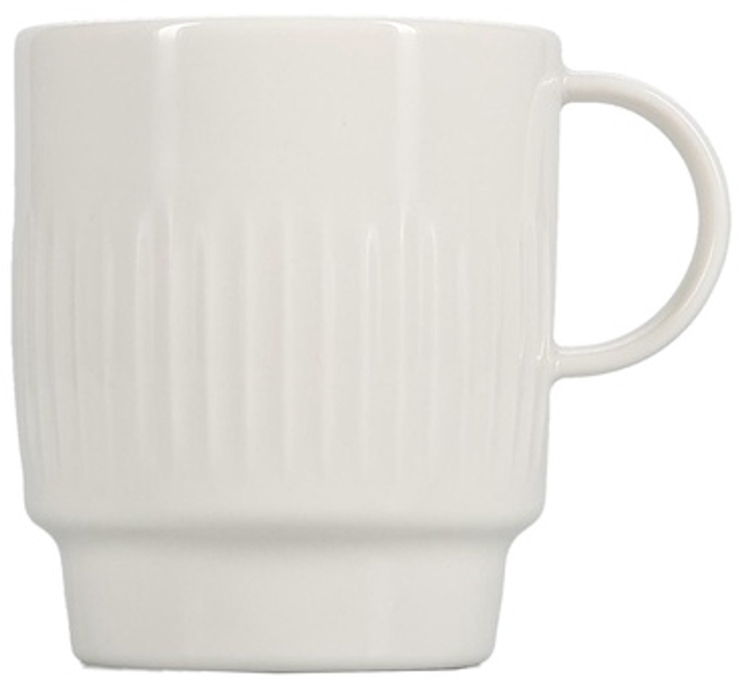 Fameilleur beker 36cl wit Solar set van 6 - porseleinen drinkbeker en mok, voor koffie, thee, water en limonade, vaatwasser- en magnetronbestendig, voedselveilig, servies voor thuis, restaurant en horeca, mooi als cadeau